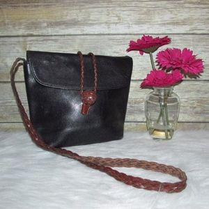 Vintage L.J.S Collection Black Leather Crossbody